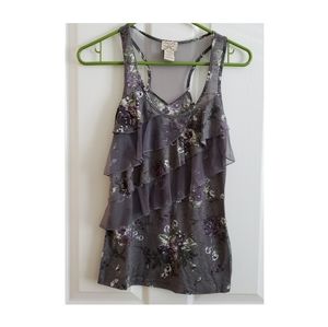 gray flower with mesh top